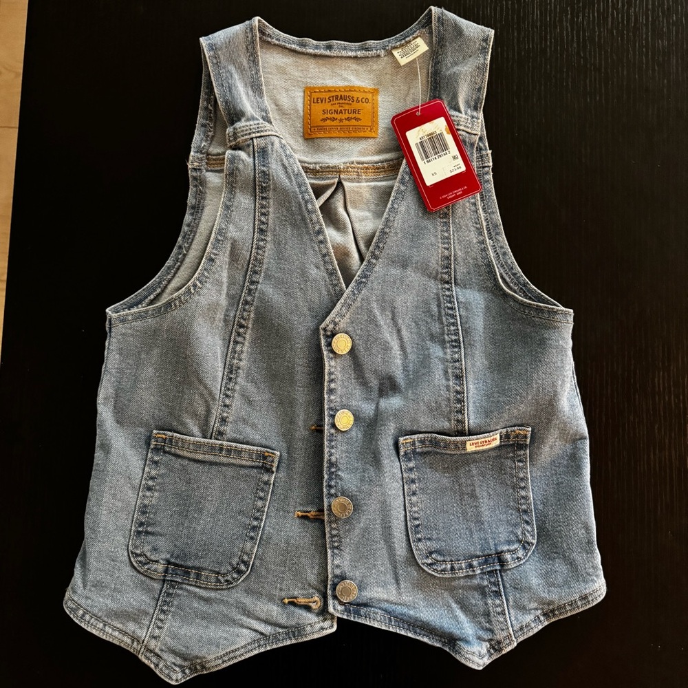 Levi's Light Blue Denim Overalls with Red Tag